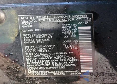 2016 Nissan Rogue S from USA, damaged, VIN KNMAT2MV6GP597282